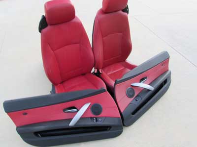BMW Power Seats (Pair) and Door Panels (Pair) Red 51418035479 2003-2008 E85 E86 Z42